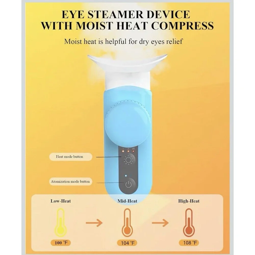Lizich Heated Nano Eye Sprayer YJK132 Blue White Portable Eye Spa Mist Device